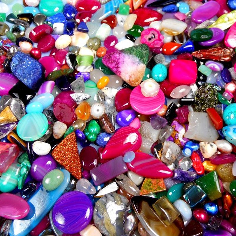 Over 5000 Carats Mixed Loose Gemstones, Multi Color Stones Faceted
